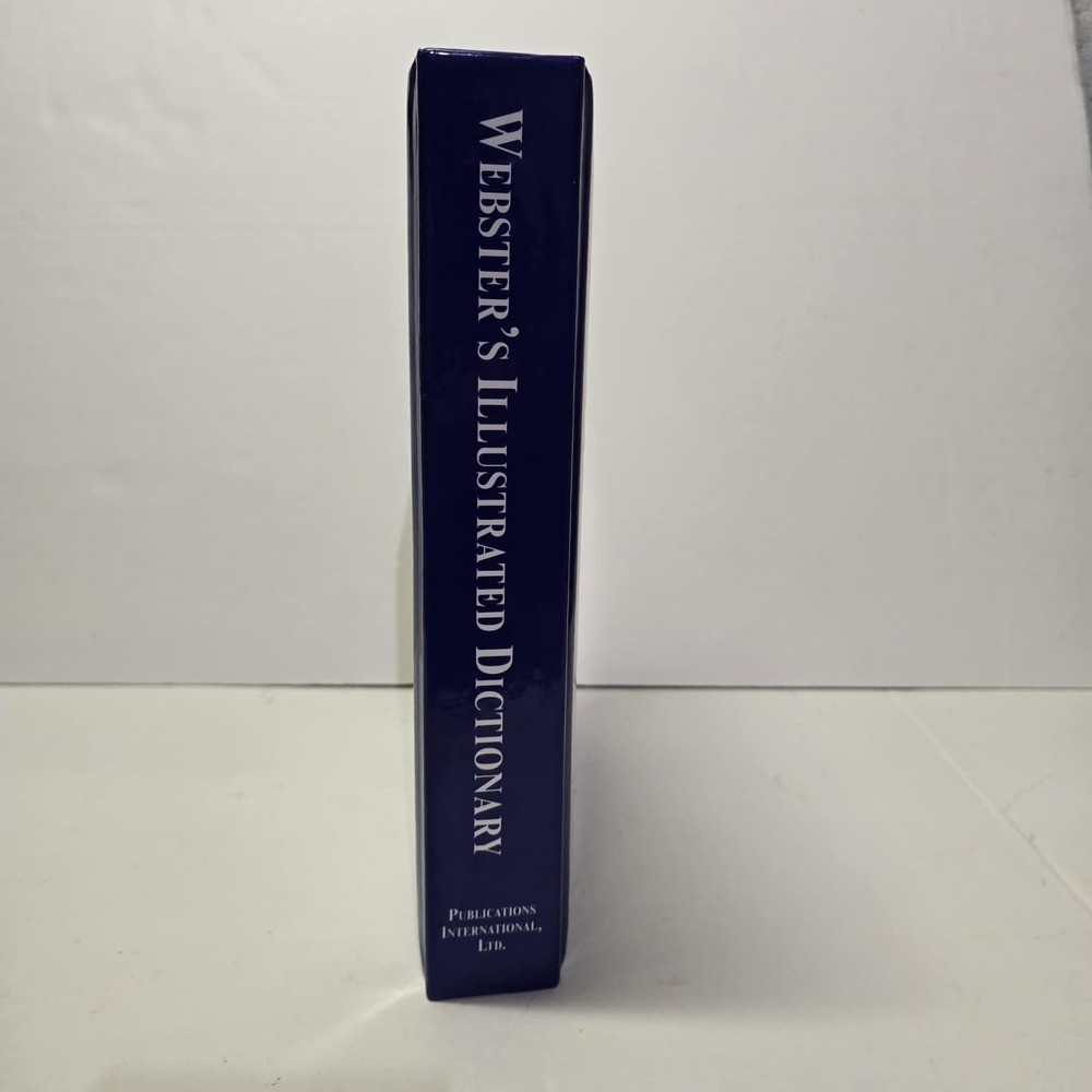 Webster's Illustrated Dictionary Merriam-Webster Hardcover Blue Gold Gilt Edges - Picture 3 of 6